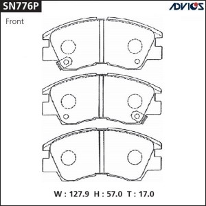 Колодки тормозные дисковые SN776P ADVICS