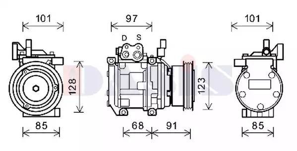Компрессор кондиционера 852673N AKS DASIS