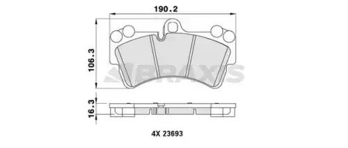 Колодки тормозные дисковые AA0199 BRAXIS