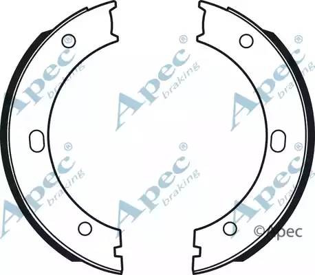 Колодки тормозные барабанные SHU733 APEC BRAKING