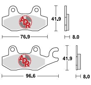Колодки тормозные дисковые ADR660711 ADR