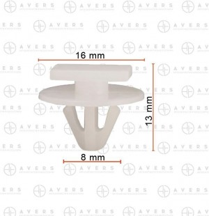 Клипса крепежная 9114743 AVERS