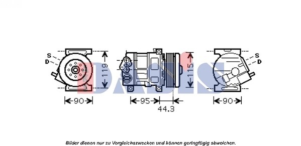 Компрессор кондиционера 851602N AKS DASIS
