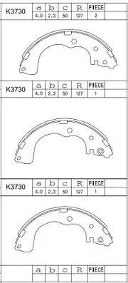 Колодки тормозные барабанные K3730 ASIMCO
