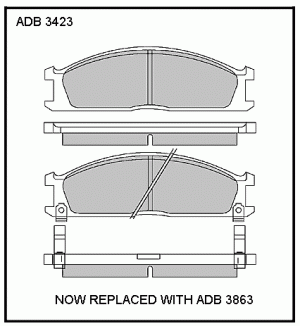 Колодки тормозные дисковые ADB3423 ALLIED NIPPON