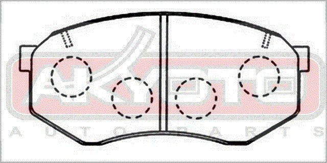 Колодки тормозные дисковые AKD-12462 AKYOTO