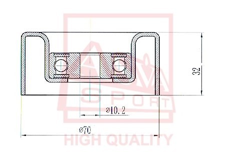 Ролик ремня приводного TYBP-047 ASVA