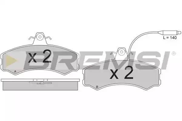 Колодки тормозные дисковые BP2196 BREMSI