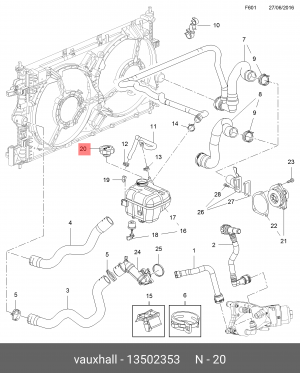 Крышка расширительного бачка системы охлаждения 13502353 CADILLAC