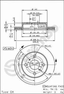 Диск тормозной BS8098 BRECO