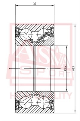 Подшипник ступицы колеса DACM44830037 ASVA