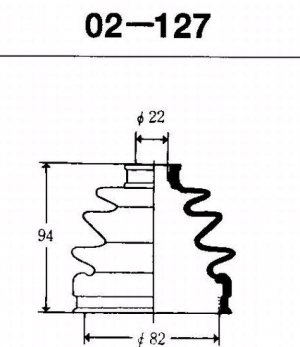 Пыльник ШРУСа 02127 1 56 MARUICHI