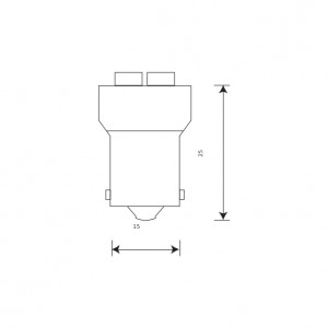 Лампа 24T15-W\4SMD MAYAK
