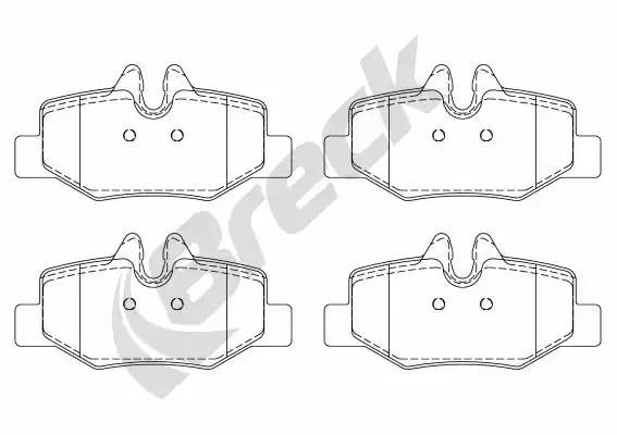 Колодки тормозные дисковые 24008 00 703 00 BRECK