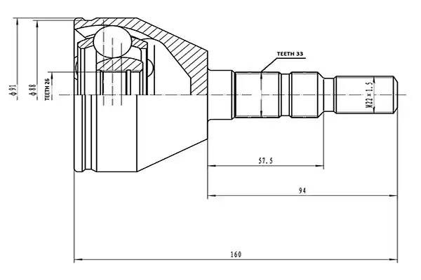 ШРУС AW1510591 AYWI PARTS