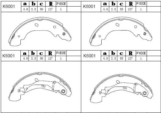 Колодки тормозные барабанные K6001 ASIMCO