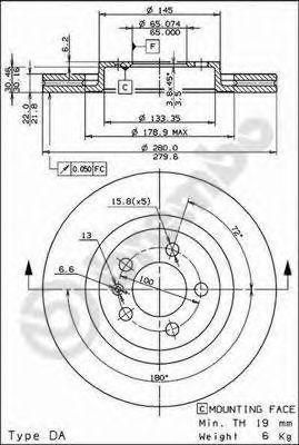 Диск тормозной BS8280 BRECO