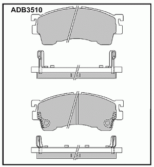 Колодки тормозные дисковые ADB3510 ALLIED NIPPON