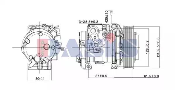 Компрессор кондиционера 852879N AKS DASIS