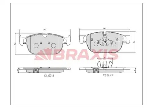 Колодки тормозные дисковые AA0727 BRAXIS