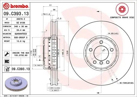 Диск тормозной BZ 9188 BRECO