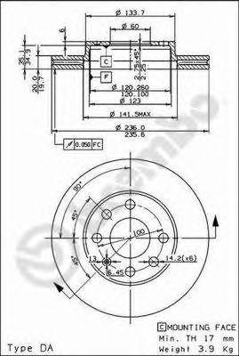 Диск тормозной BS7873 BRECO