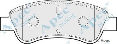 Колодки тормозные дисковые PAD1198 APEC BRAKING
