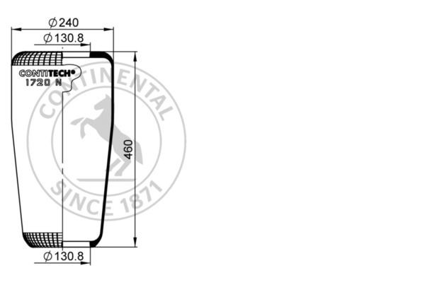 Баллон пневматической подвески 1720N CONTITECH