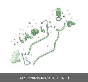 Насос ГУР 220695340701010 UAZ UAZ