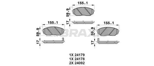Колодки тормозные дисковые AB0204 BRAXIS
