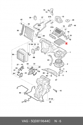 Фильтр салона 5QD 819 644 C VAG