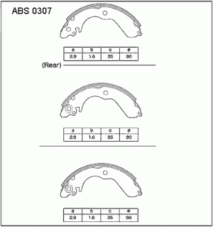 Колодки тормозные барабанные ABS0307 ALLIED NIPPON