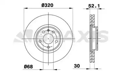 Диск тормозной AD0009 BRAXIS