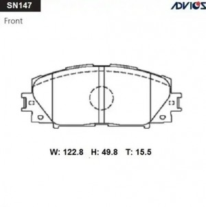 Дисковые тормозные колодки SN147 ADVICS