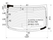 Стекло заднее с обогревом в клей HYUNDAI ELANTRA/AVANTE 10-16  ELANTRA10RWHX XINYI