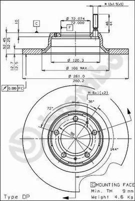 Диск тормозной BS7346 BRECO
