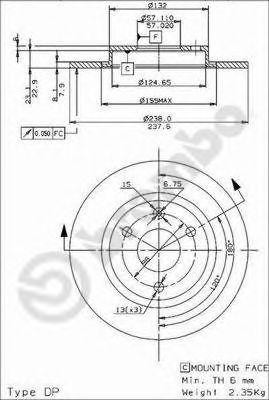 Диск тормозной BS7358 BRECO