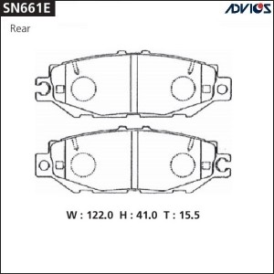 Колодки тормозные дисковые SN661E ADVICS