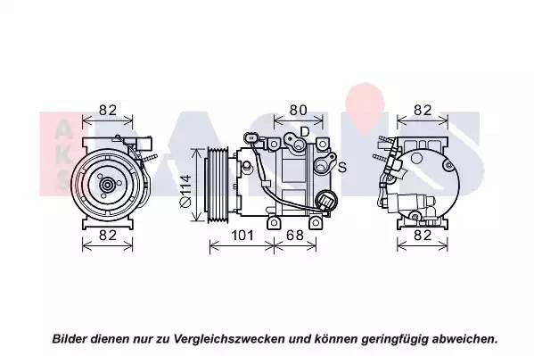 Компрессор кондиционера 852824N AKS DASIS