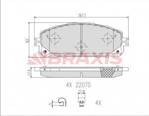 Колодки тормозные дисковые AB0612 BRAXIS