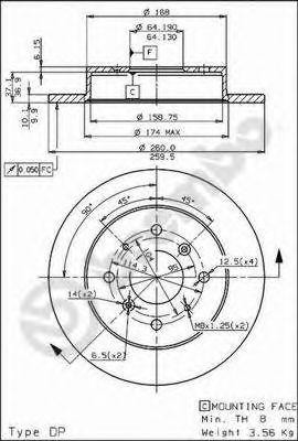 Диск тормозной BS7435 BRECO