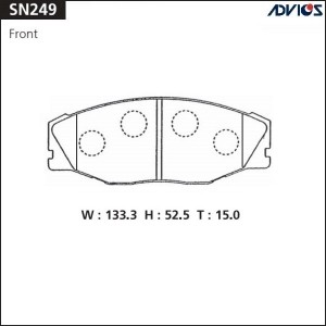 Колодки тормозные дисковые SN249 ADVICS