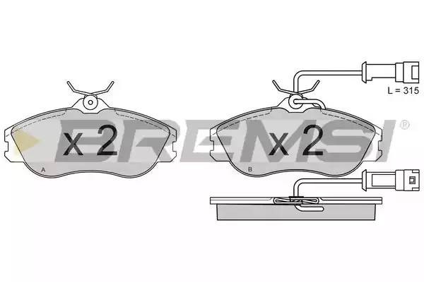 Колодки тормозные дисковые BP2382 BREMSI