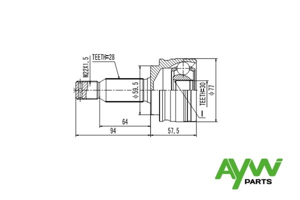 ШРУС AW1510087 AYWI PARTS
