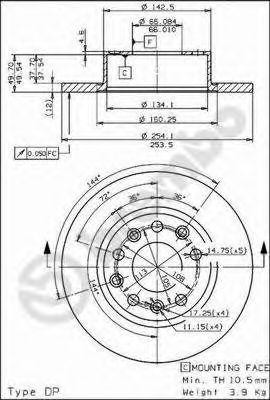 Диск тормозной BS7450 BRECO