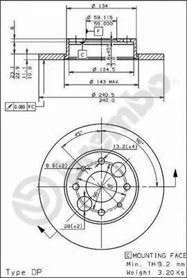 Диск тормозной BS7391 BRECO