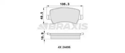 Колодки тормозные дисковые AA0119 BRAXIS
