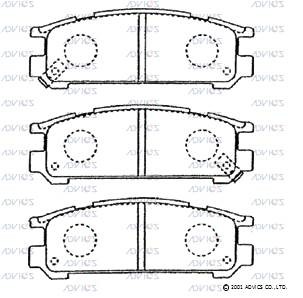 Колодки тормозные дисковые SN796P ADVICS