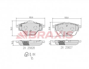 Колодки тормозные дисковые AB0610 BRAXIS