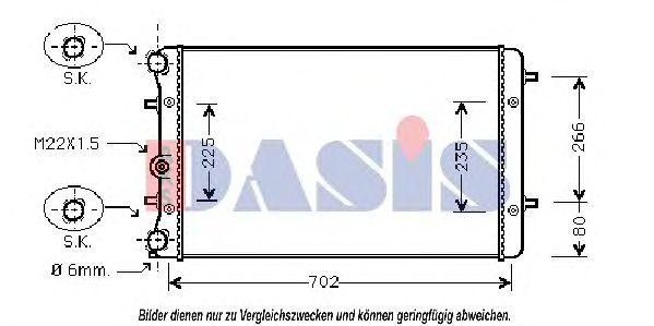 Радиатор охлаждения ДВС 040010N AKS DASIS